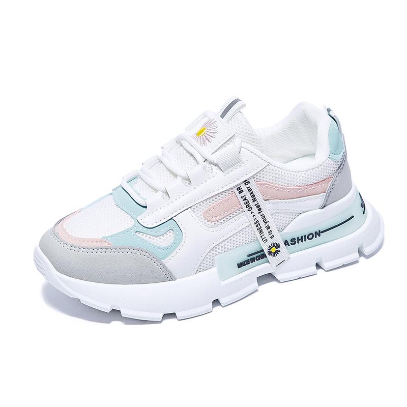 Женская обувь 2024 Корейская мода Белые кроссовки на платформе Повседневная спортивная обувь Женская обувь на шнуровке Балетки Zapatos De Mujer