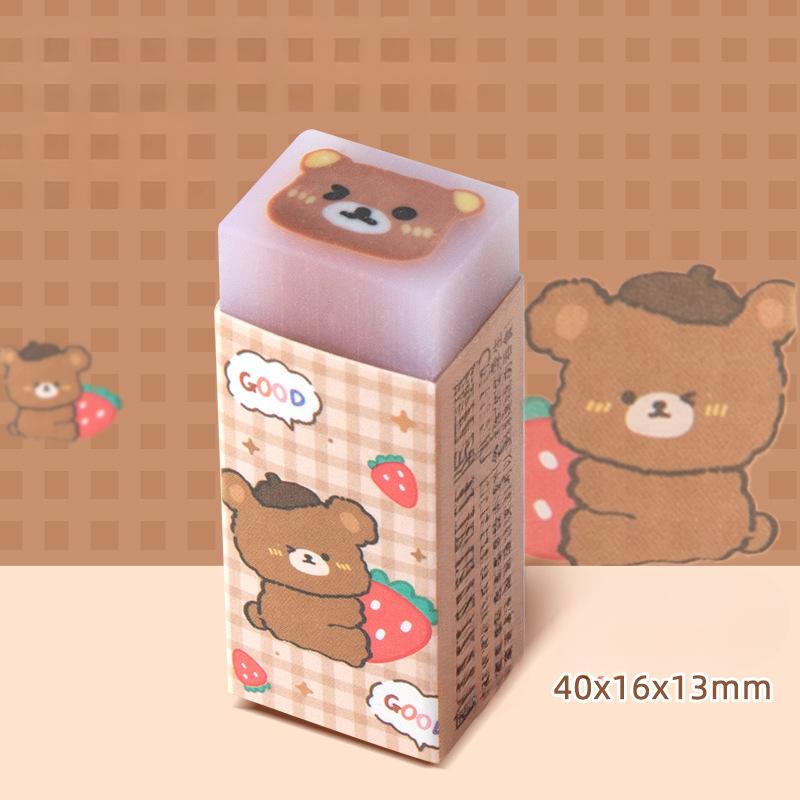 5 шт./компл., милый ластик, кавайный ластик с мультяшными животными, кроликом, персиковым ластиком, прекрасный канцелярский инструмент, ластик для карандашей, школьные принадлежности