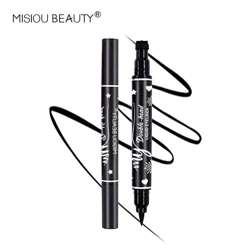 Misiou Beauty Ультратонкая черная пятиконечная звезда печать двойного назначения водостойкая несмазывающаяся подводка для глаз жидкая подводка для глаз