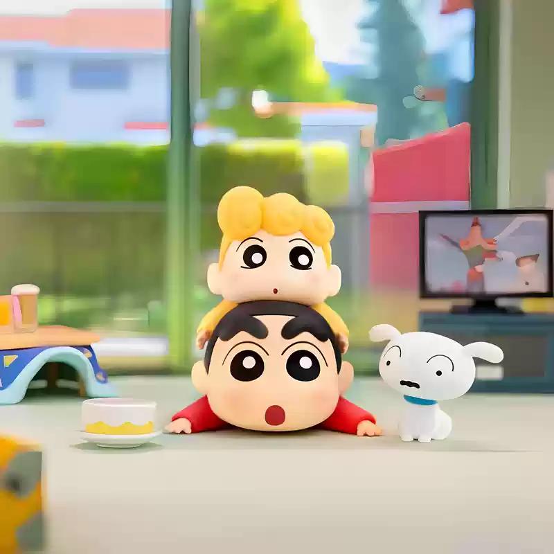 Official Crayon Shinchan Shiro' S Daily Life Series Cute Anime Figure Trendy Children'S Gift Customizable Toy