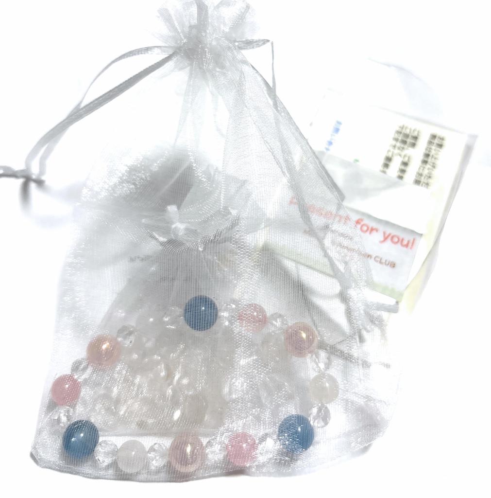 Limited item Love Healing Aquamarine Natural Crystal Rose Quartz Moonstone Natural Stone Power Stone Bracelet Inner Diameter Women M Made in Japan