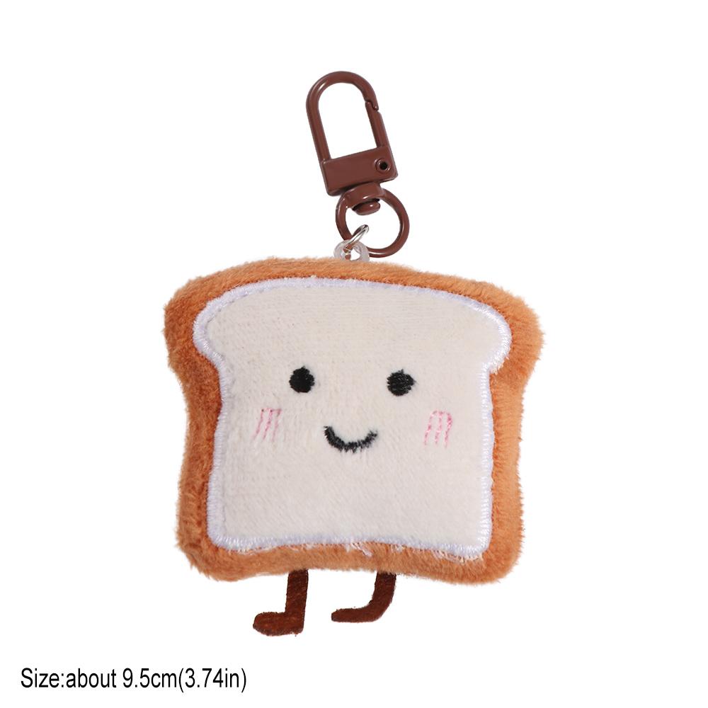 Toast Bread Cute Key Chain Keychain Bread Keyring Plush Bread Keychain  Backpack Pendant