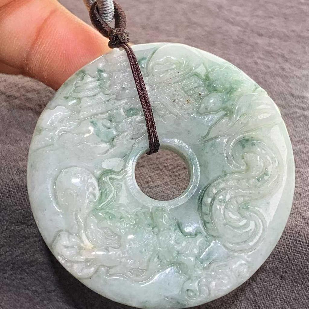 Burma A-Grade Natural Jade Leaf Pi Xiu Pendant