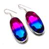 Bi-Color Tourmaline Gemstone 925 Sterling Silver Gift Jewelry Earring 2.25" Z6n69