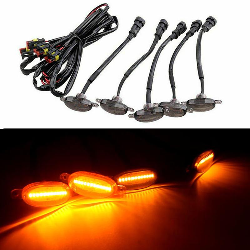5Pcs For Toyota Tundra 2008- Raptor-Style Grille LED Light Grill Mount Assemblies Front Grille Lighting Lamp Car Lights