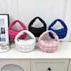 Customized Quilted Cotton Lint Cloud Bag Small Square Bag New Foreign Style Fashionable Folds Cute Handbag Bag Female