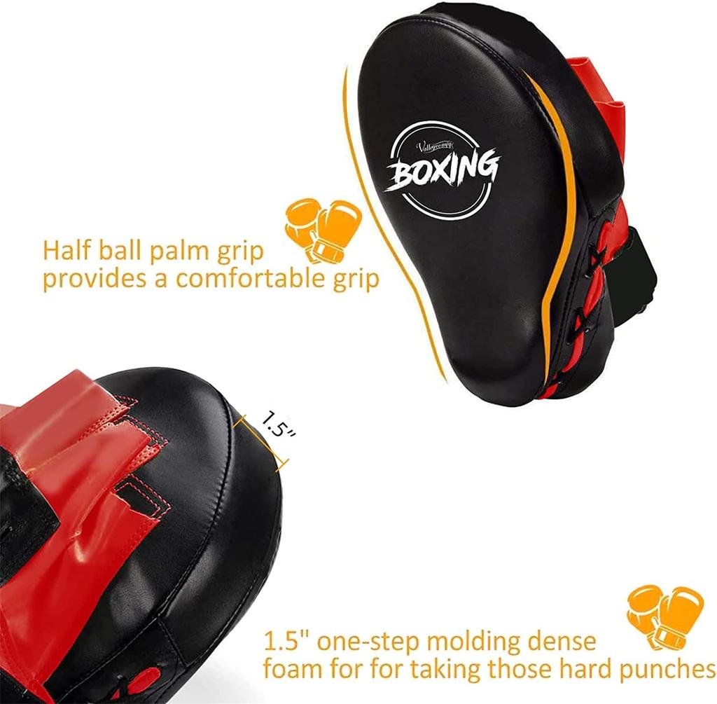 Боксерские перчатки Valleycomfy Боксерские перчатки Перчатки для тренировок Боевые искусства Практика карате Восполняет недостаток упражнений (Черный Красный)
