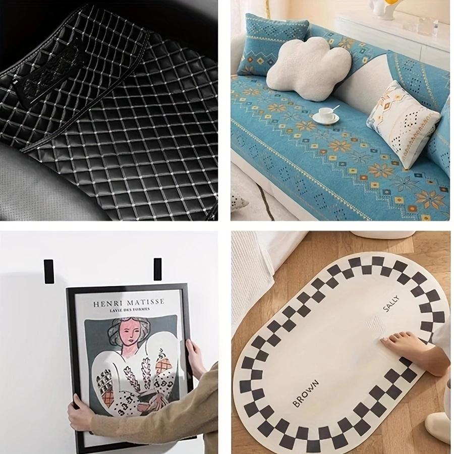 Фиксирующие наклейки для ковров Двусторонние Высокоадгезивные Фиксирующие заплатки для автомобильных ковров Домашние напольные коврики Противоскользящие ленты-липучки Новые