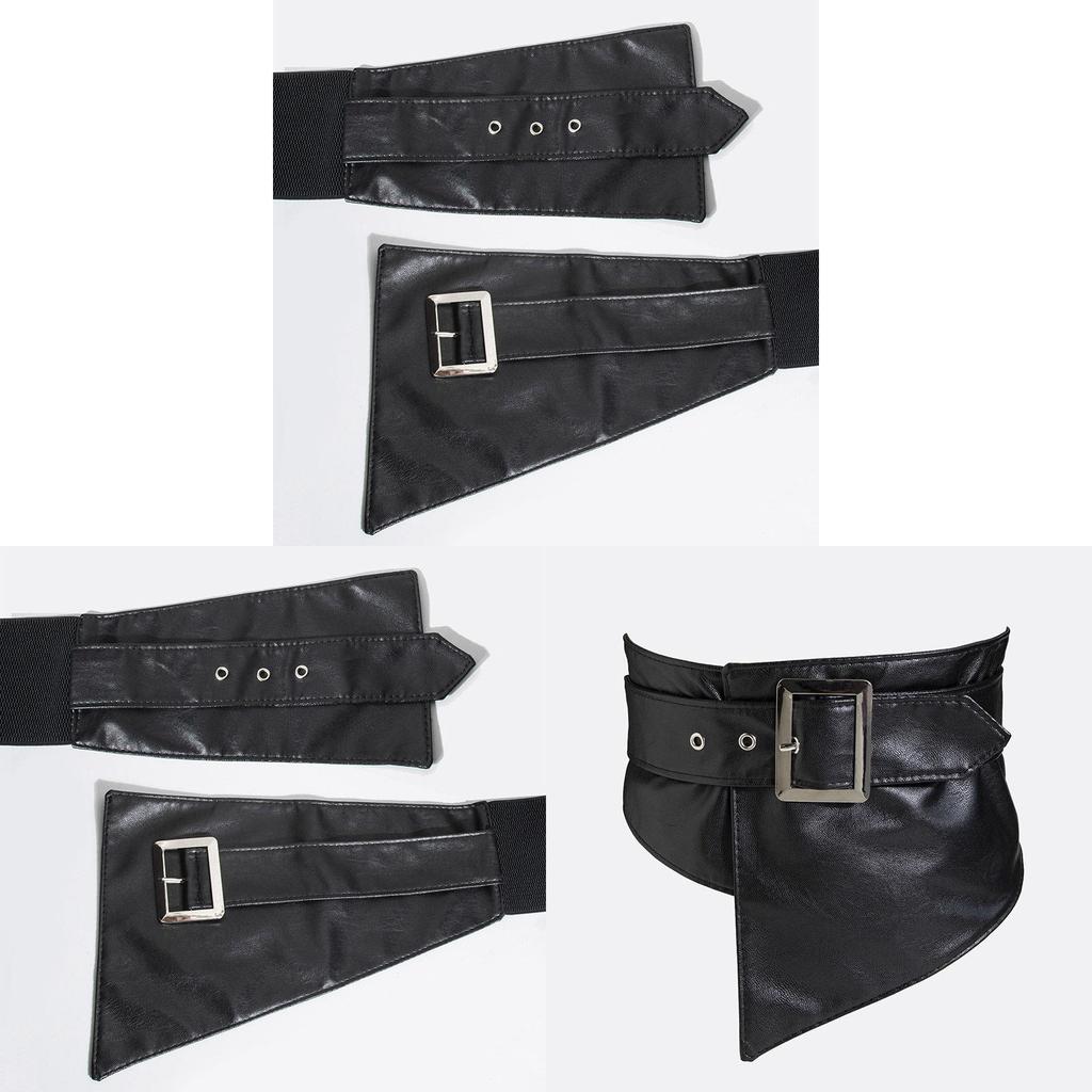 Womens Leather Asymmetric Wide Belt For Casual Fashion Summer