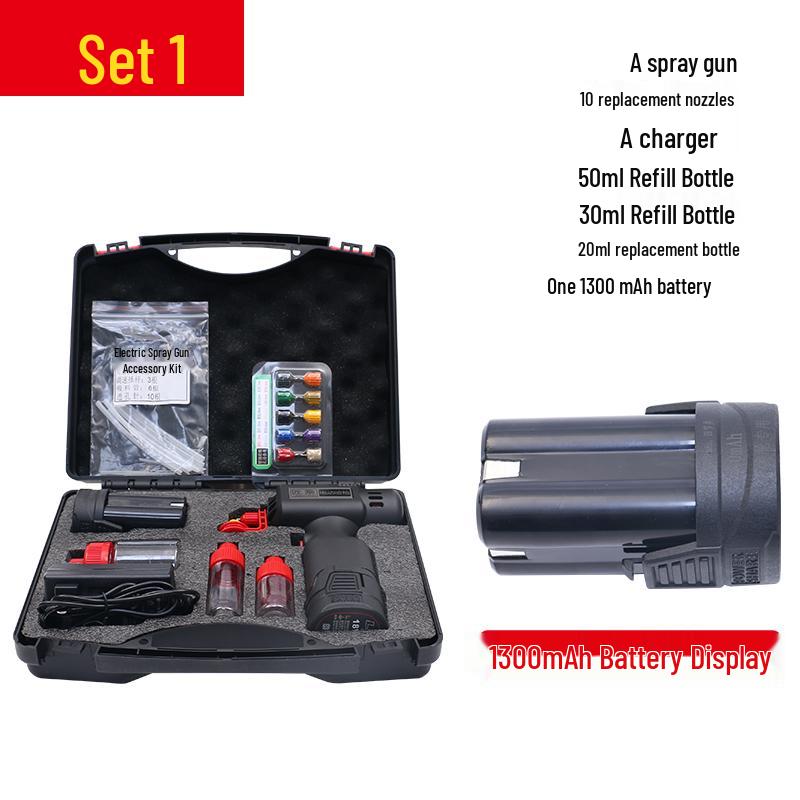 Compact Electric Spray Gun with Lithium Battery for High-Pressure Touch-Up Painting and Furniture Repair