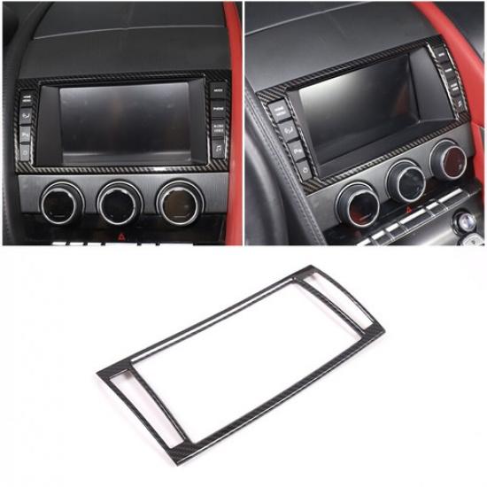 Carbon Fiber ABS Navigation Button Trim Frame For Jaguar F-TYPE 2013-2018