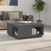 814526 vidaXL Coffee Table Grey 80x81x36.5 Cm Solid Pine Wood