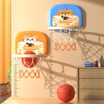 Мини-баскетбольное кольцо для игры в помещении со светодиодным табло, регулируемой высотой и настенным креплением.