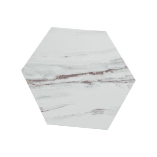 Anti-Scratch Smooth Surface Universal Marble Pattern Hexagon Marble Tea Cup Pad Tea Pad