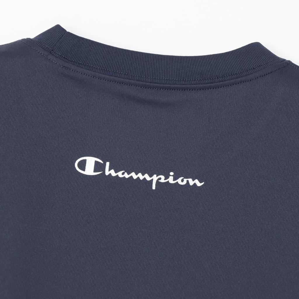 Champion Футболка с коротким рукавом для короткой команды Quick Высоко антибактериальная и отталкивающая запах Графическая футболка с коротким рукавом Темно-синяя Детская, Рукав, Горловина, Быстросохнущая, Дышащая,