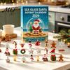 Advent Calendar for Christmas Countdown 2026, 24 Days 2D Acrylic Tree Bear Elk Sea Glass Ornament Set Snowman Ornaments Holiday Tree, Window