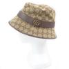 Excellent GUCCI hat GG canvas bucket beige cotton mens 576587 Used