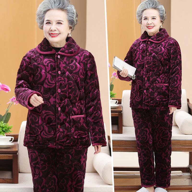 Зимний женский хлопковый комплект термобелья для дома, коралловый флис, утолщенный
