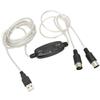 2 in 1 USB to MIDI Cable No Driver Needed MIDI Cord Adapter  for Windows Computer