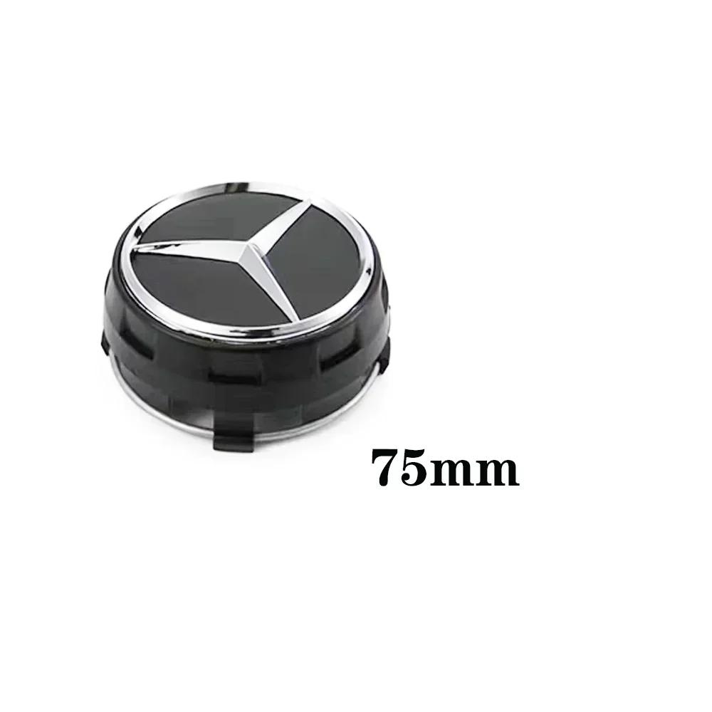 New 4PCS 75mm Car Wheel Center Hub Caps Cover Mercedes Benz amg B/C/E/S Class A Class C200L GLC GLK CLA Accessories ax1