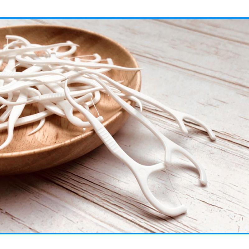 50~600Pcs Disposable Dental Floss Pick Teeth Sticks Portable Oral Care Plastic Toothpicks With Box