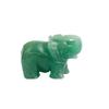 Hand Carved Natural Green Aventurine Jade Elephant Statue - Good Luck Ornament and Decor
