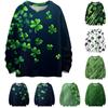 Women's Fashion Casual Long Sleeve St. Patrick's Day Printed Round Neck Knitted Top