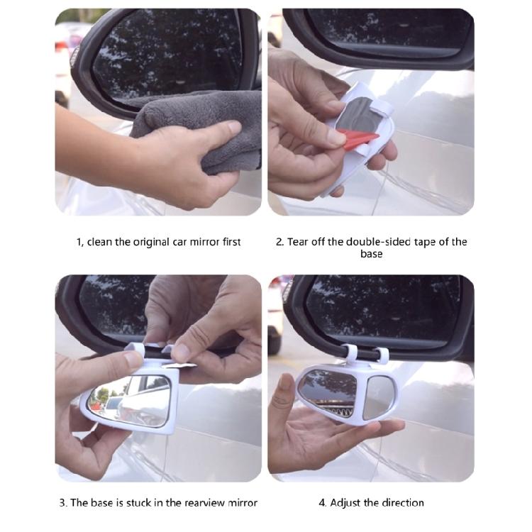 Зеркала-отражатели для слепых зон автомобиля, регулируемые на 360 градусов, простая установка, линза высокой четкости для лучшего обзора заднего вида