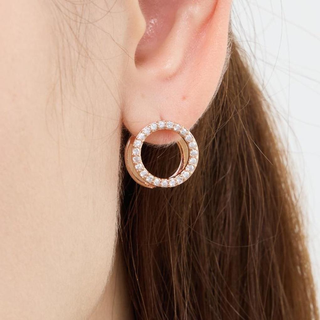 [LsSHOP] Серьги с блестками 14K (Позолоченный)_LJ5223BRE