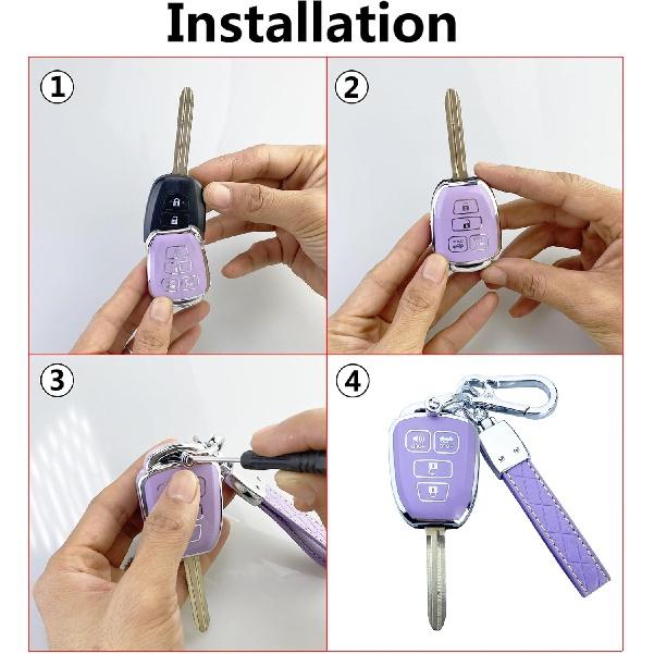 Чехол для брелока, совместимый с Toyota Highlander Camry RAV4 Corolla Tacoma Avalon Venza Yaris, аксессуары в виде ракушки