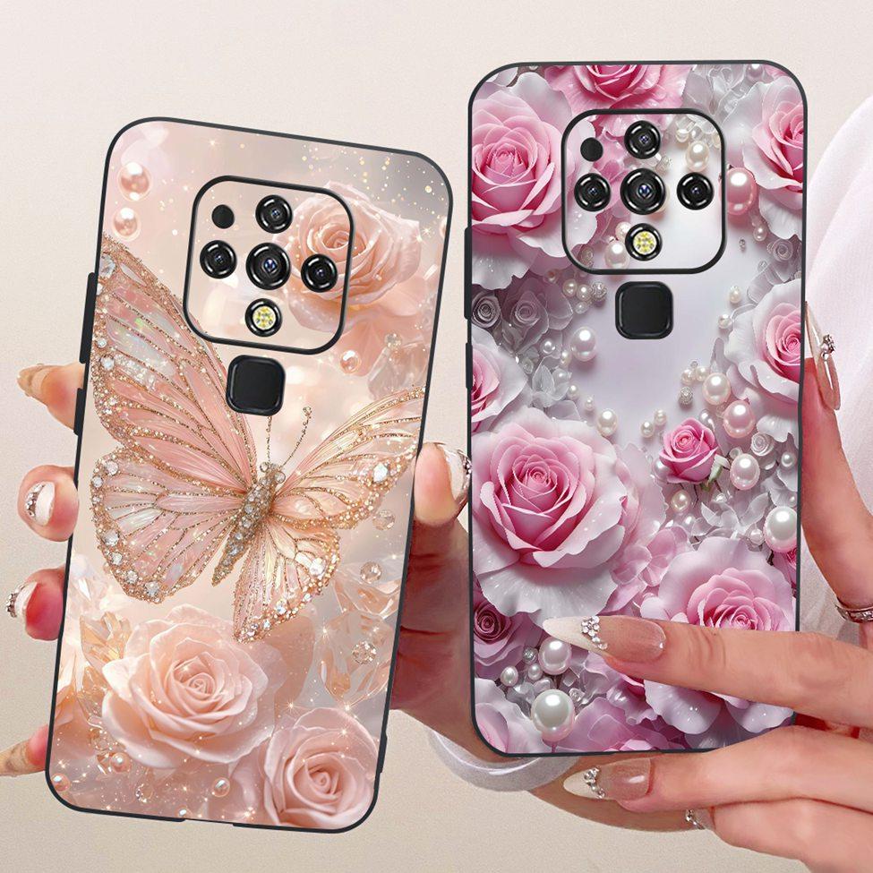 For Tecno Camon 16 CE7 CE7j CE9h Case For Tecno Camon 16 Pro Cover Cute Cat Fashion Butterfly Painted Casing