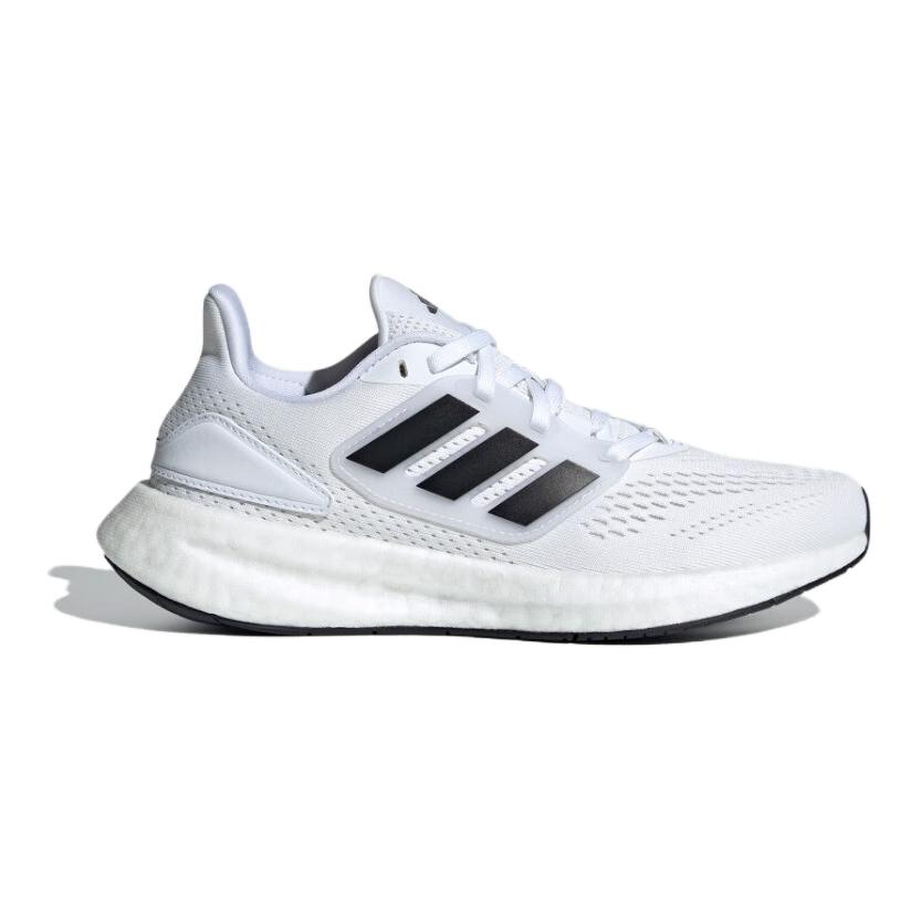 adidas Pureboost 22 Удобные Универсальные Прочные Низкие Детские Кроссовки для Бега Детские Кроссовки для Бега Белые Черные ID8479