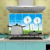 Oil-proof Kitchen Wall Sticker Rose Tulip Flower Dolphin Dandelion Self-adhesive Waterproof Heat Resistant Bathroom Kitchen Wall Art Decal Decoration
