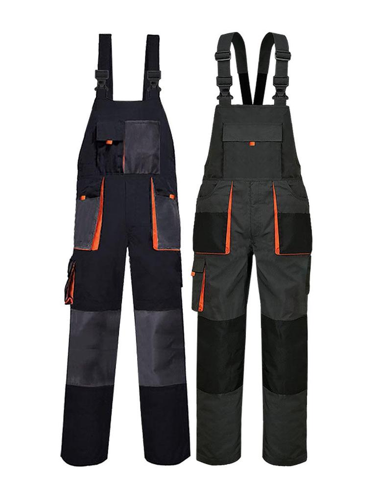 Unisex Pure Cotton Work Pants - Four Seasons Durable, Dirt & Wear-Resistant Plus Size Overalls for Machine Repair.