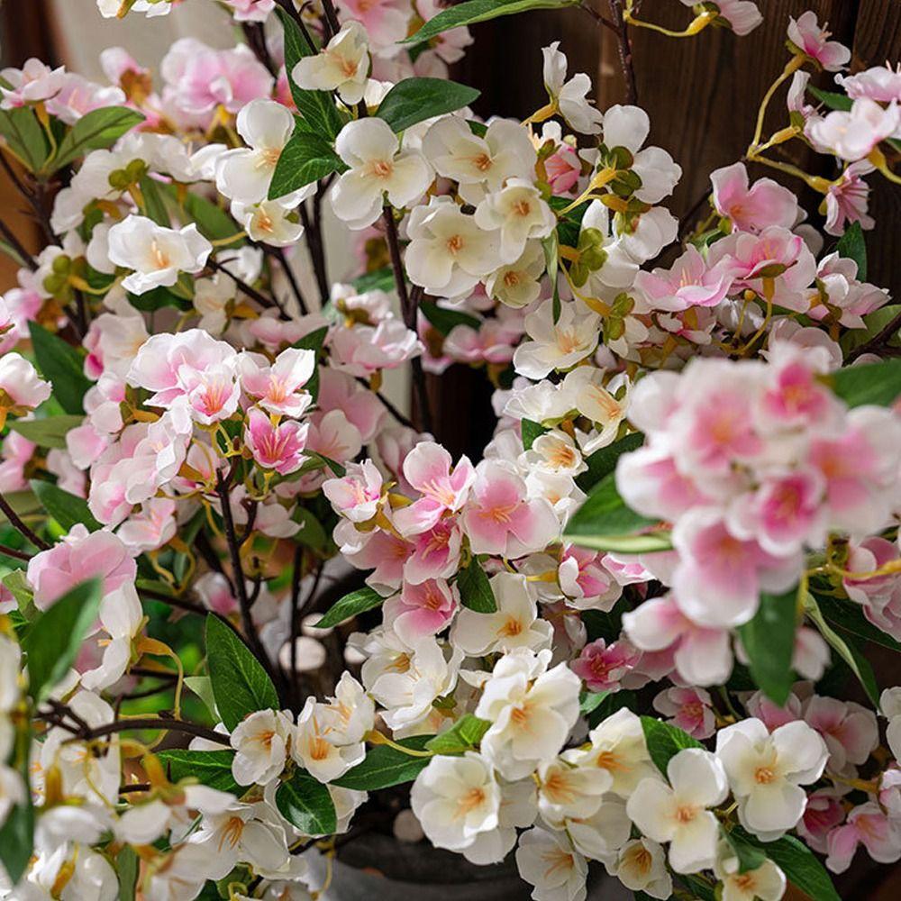Элегантная имитация цветов яблони, реалистичные искусственные цветы, декор для дома и офиса