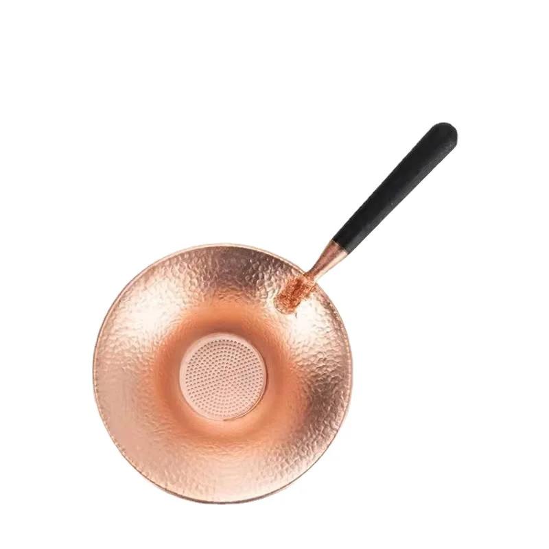 Pure Copper Tea Funnel Mesh Tea Compartment Tea Strainer Kung Fu Tea Utensils Tea Filter Tea Making Device Japanese Style