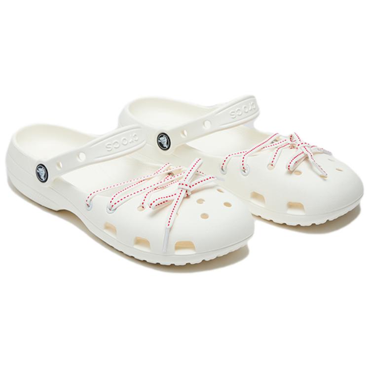 Crocs Элегантные универсальные балетные клоги женская обувь Мел 215964-0WV