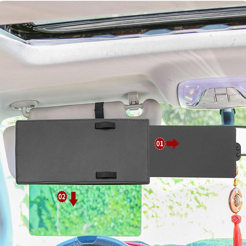 Universal Car Sun Visor Sunshade Extendable Anti-glare Block Retractable Black