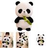 Adorable Cartoon Panda Plush Doll Toy With Short Fur And Pp Cotton Filling