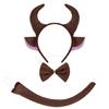 Portable Bull Horn Headband Children's Animal Headpiece Party Theme Headgear Hairpiece Accesories for Various Occasion