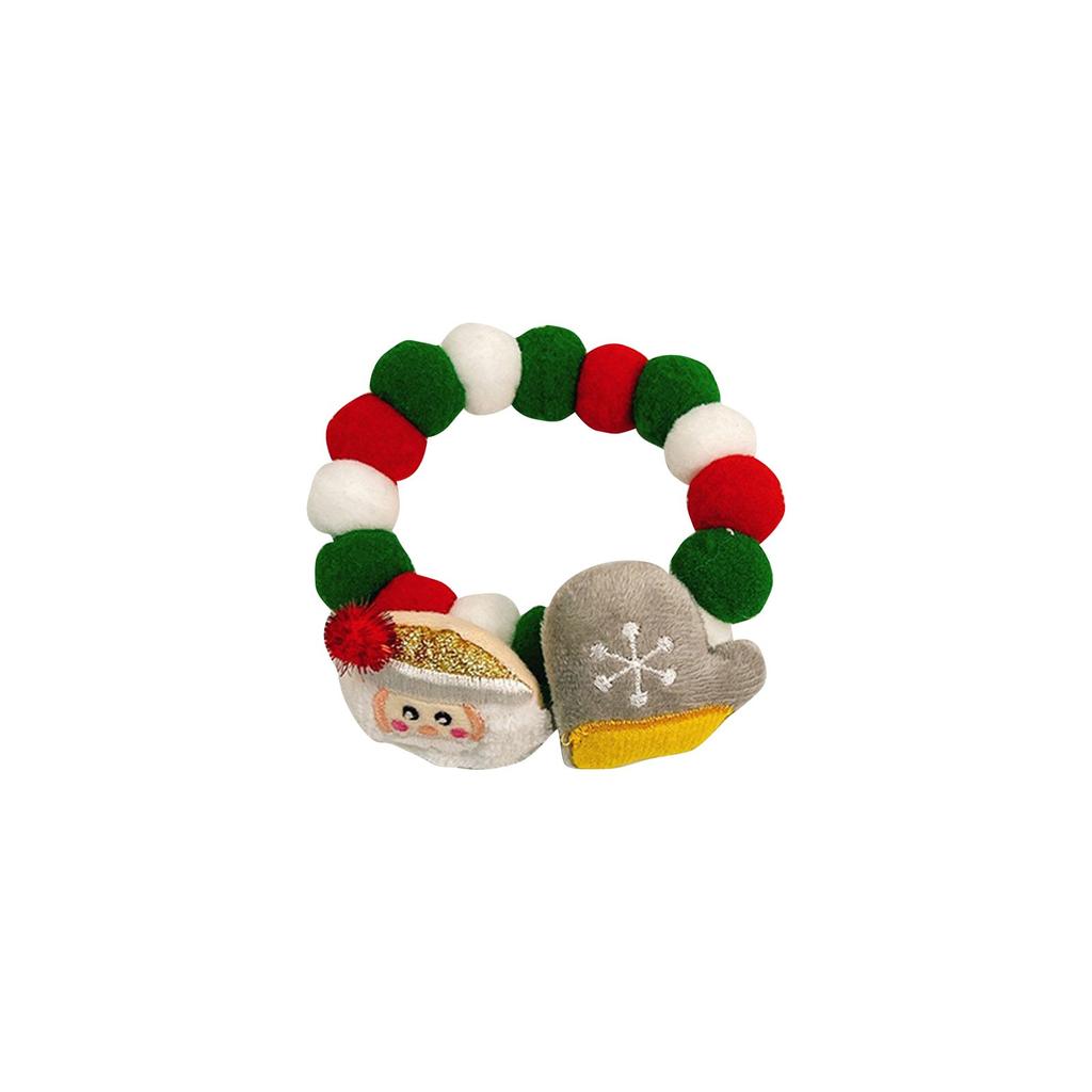 Christmas Pet Collar Dog Collar Christmas Tree Old Man Elk Hair Ball Dog Necklace Cat Collar Decoration