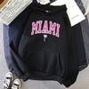 Miami Beach, Florida Usa Street Womens Hoodie Street Loose Hoodies Breathable Streetwear Casual Female Clothing