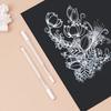 3Pcs Highlighter Gel Pen White/Gold/Silver Character Highlight Ink Rollerball Pens for Black Paper Art Drawing Journaling Writing Sketching
