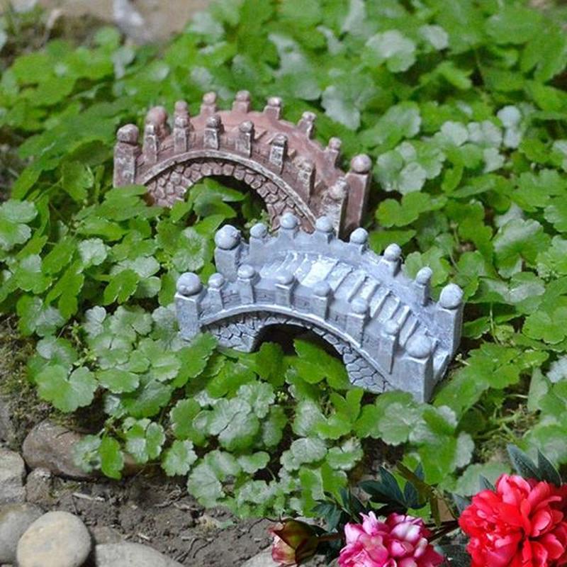 2 Pc Mini Bridge Miniature Landscape Fairy Garden Terrarium Decor Tool Garden Crafts