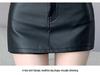 Black PU Midi Skirt: High Waist Textured A-line Bodycon Leather Skirt, Hot Girl Super Short, 2025 Spring Collection.