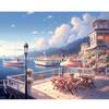 Рамка для рисования по номерам, пейзаж, искусство, сделай сам, картина по номерам, гавань, пейзаж, акриловый холст, подарок для домашнего декора, 40x50 см