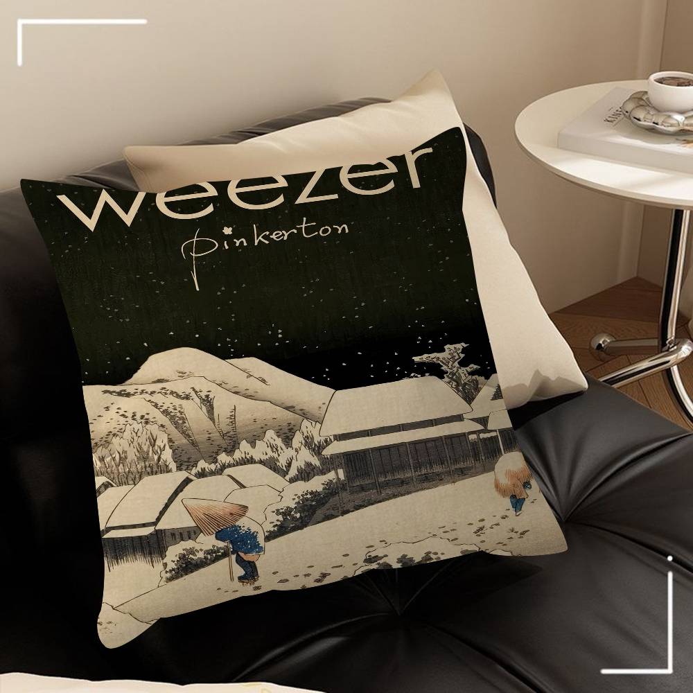 Музыкальная группа Weezer 4545см Наволочка Декоративная Наволочка для Подушки Домашняя Наволочка Для Подушки на Диван