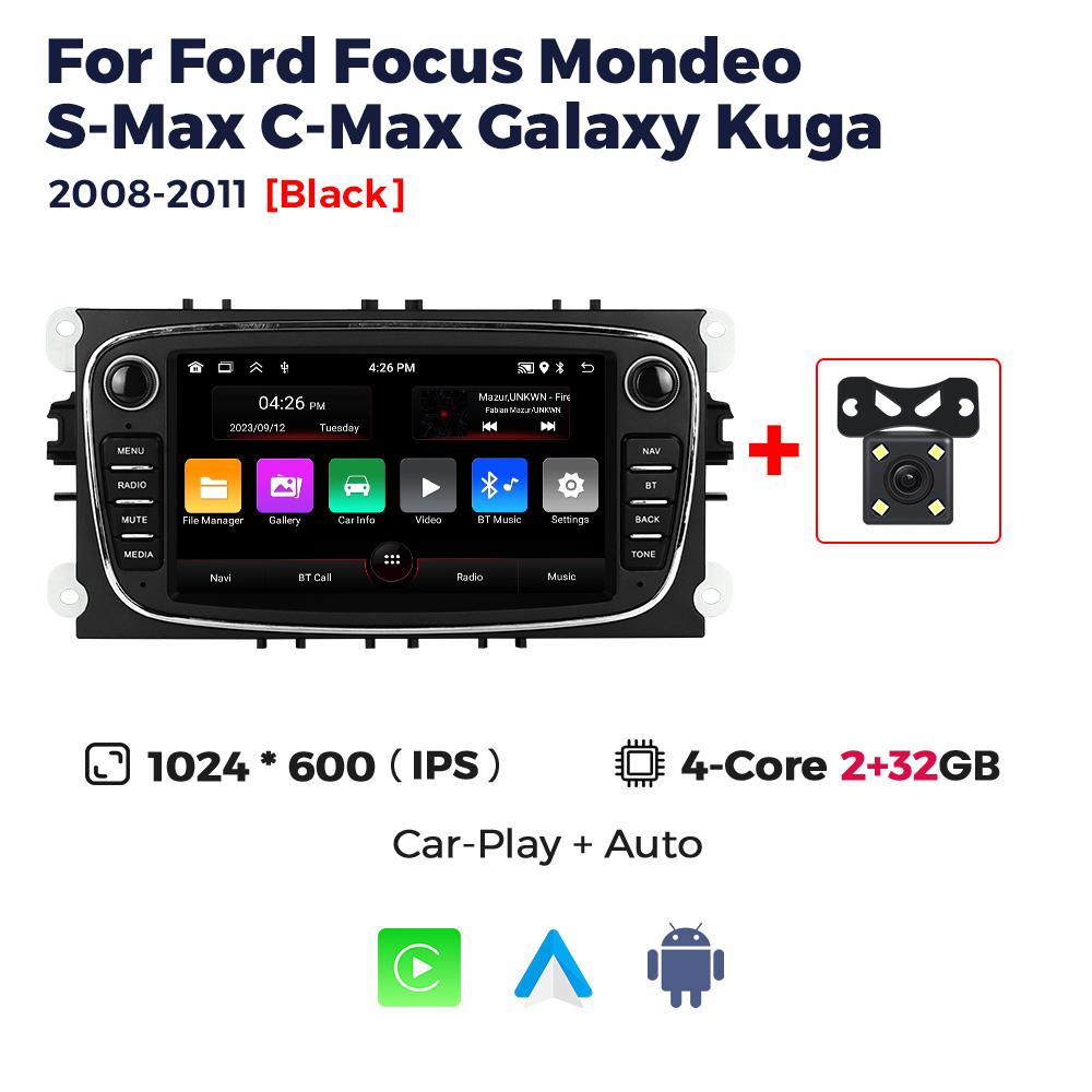 Android WIFI GPS экран для Ford Focus 2 3 4 mk2 Kuga Mondeo Fiesta Transit Connect SC MAX Автомагнитола Carplay Головное устройство