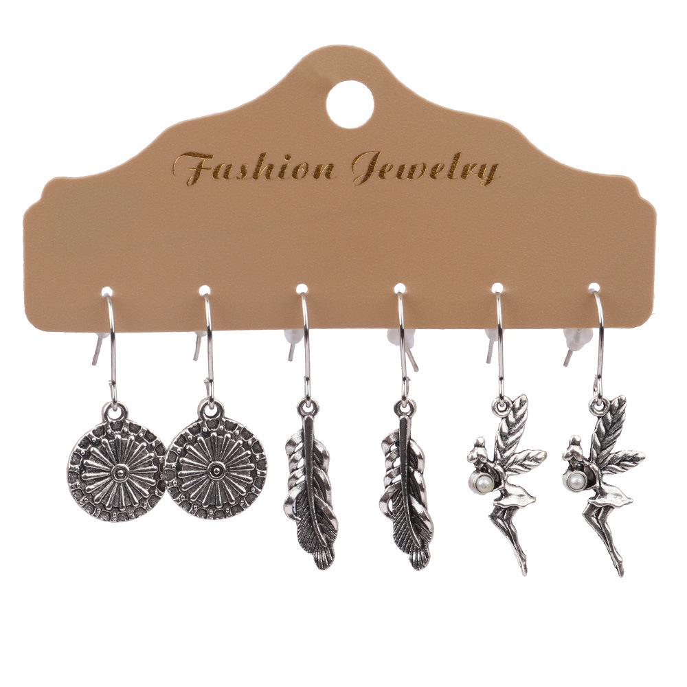 Модный комплект из сережек-кисточек и капель воды в европейском и американском стиле