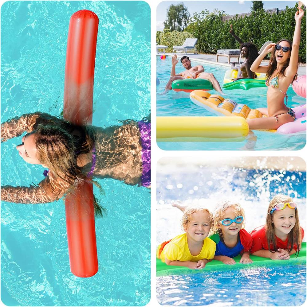 Outdoor Water Games Toy PVC Swimming Noodles Adults Kids Float Pool Noodles Pool Inflatable Sticks